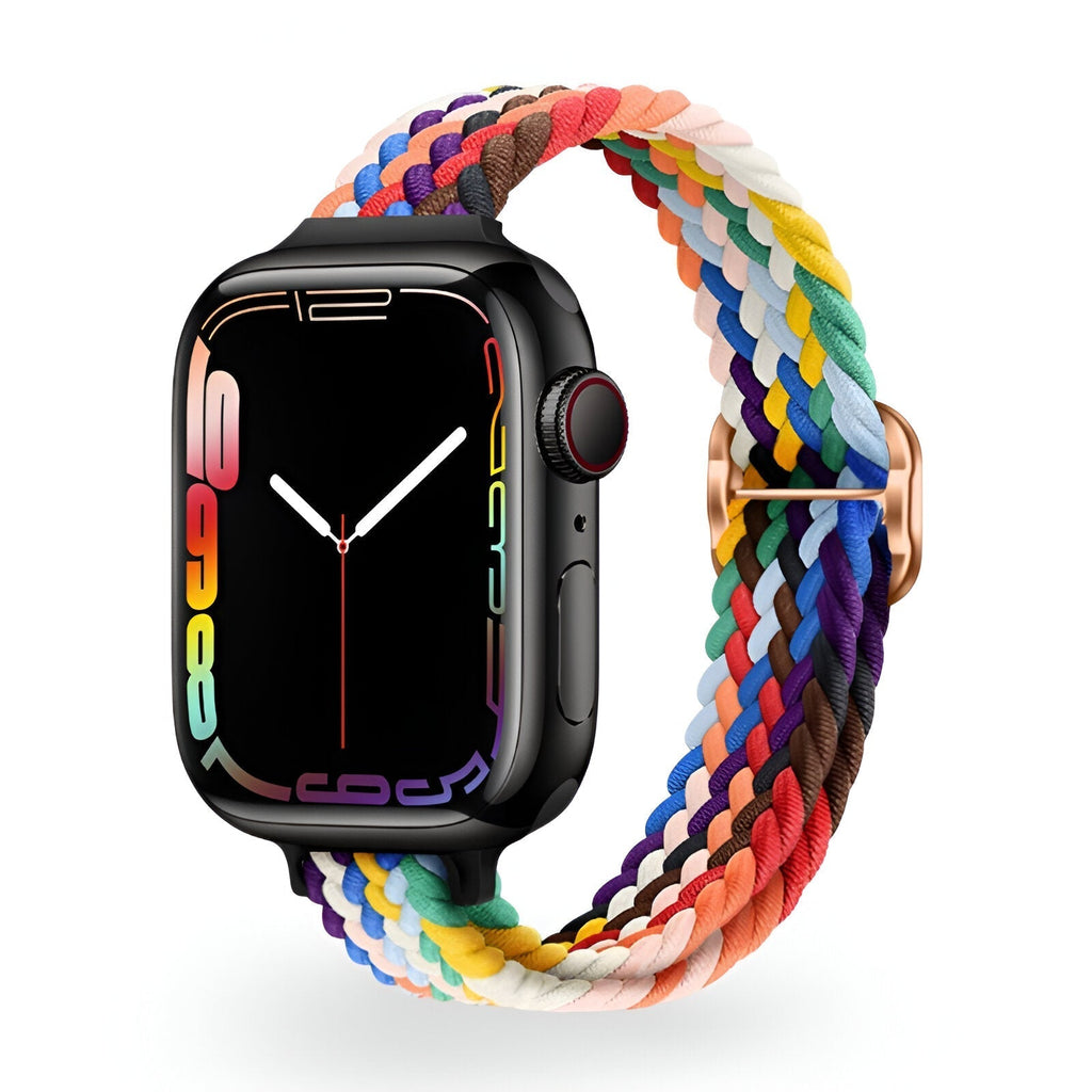 Correa de Apple Watch de nailon trenzado, cierre deslizante, para mujer, modelo Jax