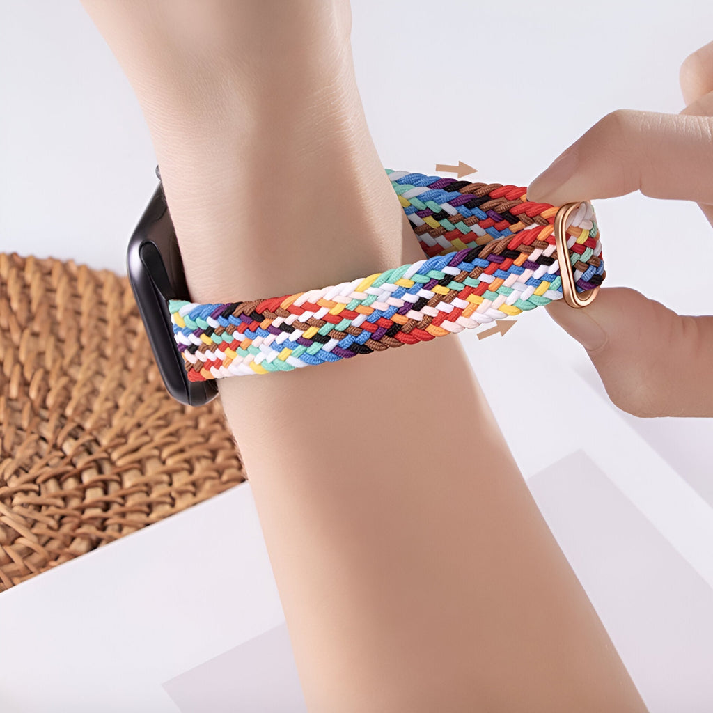 Correa de Apple Watch de nailon trenzado, cierre deslizante, para mujer, modelo Jax