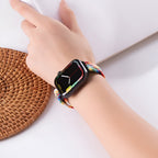 Correa de Apple Watch de nailon trenzado, cierre deslizante, para mujer, modelo Jax