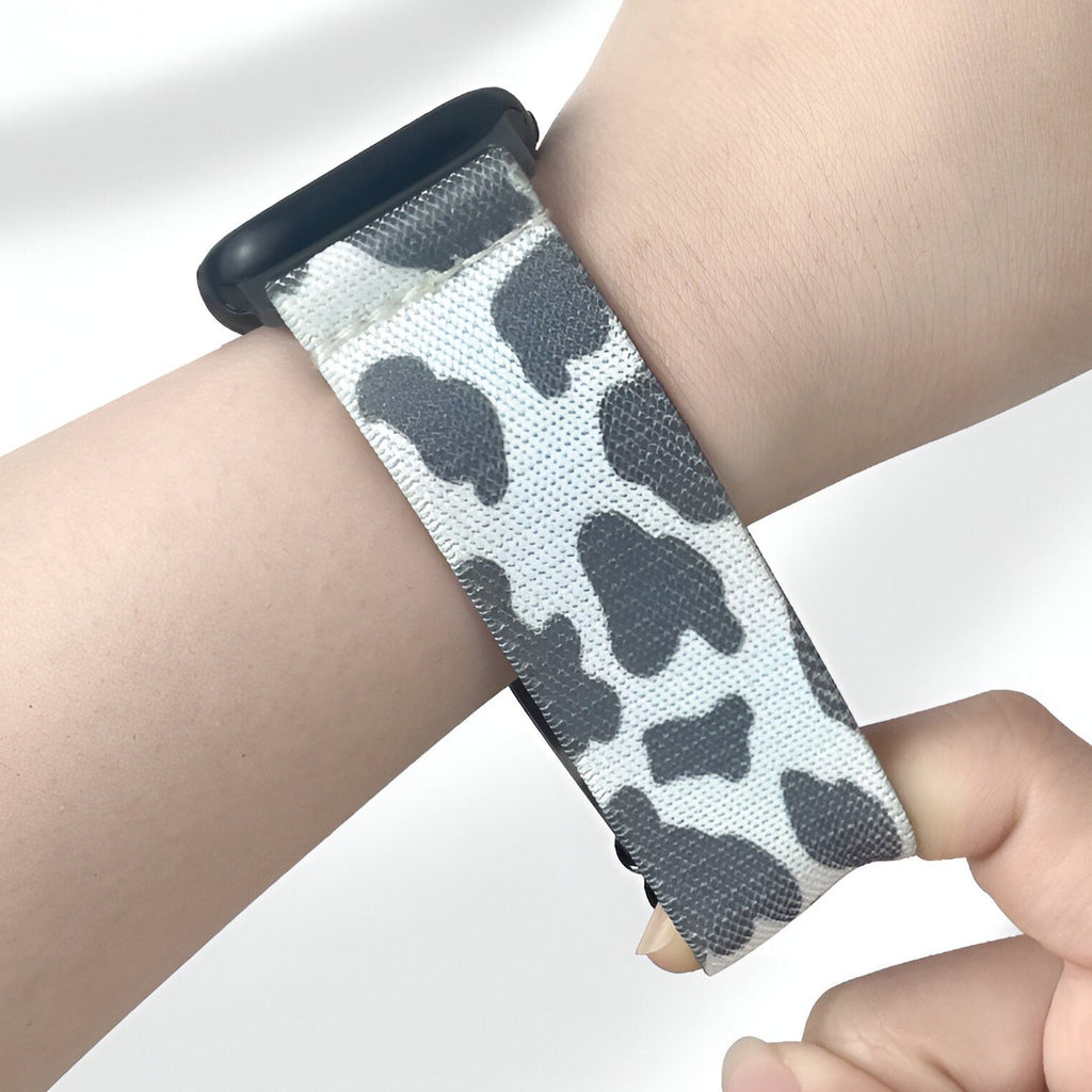 Correa Apple Watch de nailon elástico, motivo estampado, hebilla ajustable, para mujer, modelo Meryn