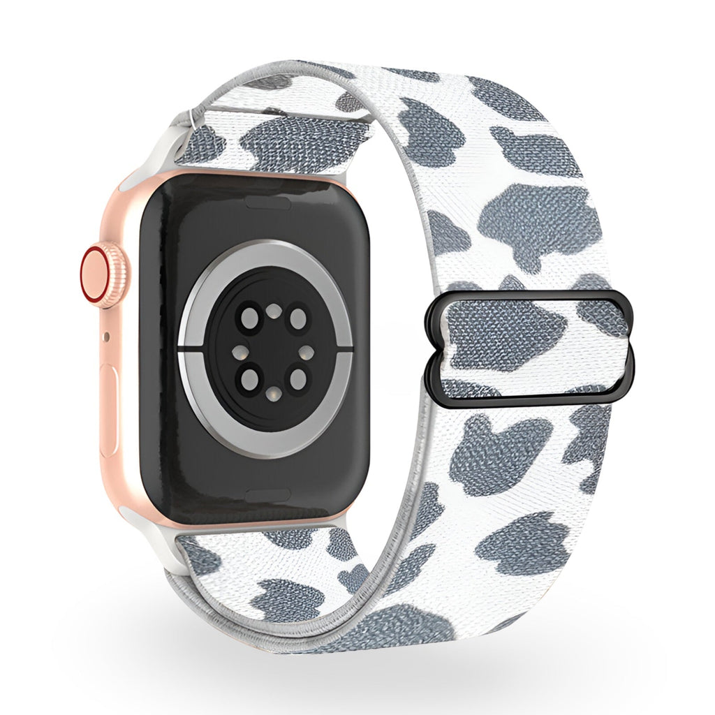 Correa Apple Watch de nailon elástico, motivo estampado, hebilla ajustable, para mujer, modelo Meryn