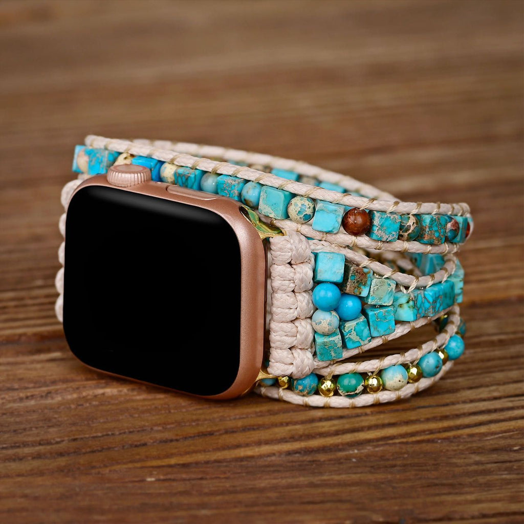 Correa Apple Watch, de piedra emperador, para mujer, modelo Lyria