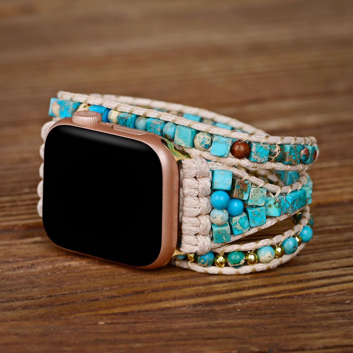 Correa Apple Watch, de piedra emperador, para mujer, modelo Lyria