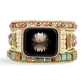 Correa Apple Watch de piedras naturales, 3 hilos trenzados, para mujer, modelo Sylas