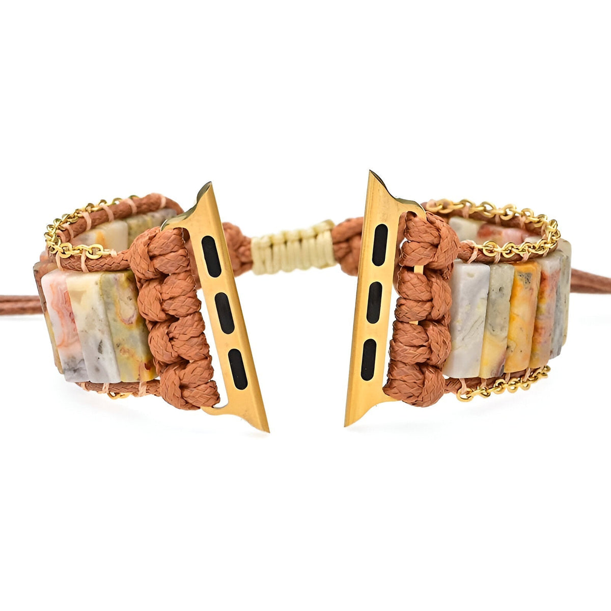 Correa Apple Watch, de piedras de ágata y cordón, para mujer, modelo Kyla