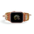 Correa Apple Watch, de piedras de ágata y cordón, para mujer, modelo Kyla