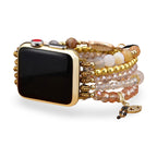 Correa Apple Watch multihilo, cuentas y cristal, dije de ojo, para mujer, modelo Merine