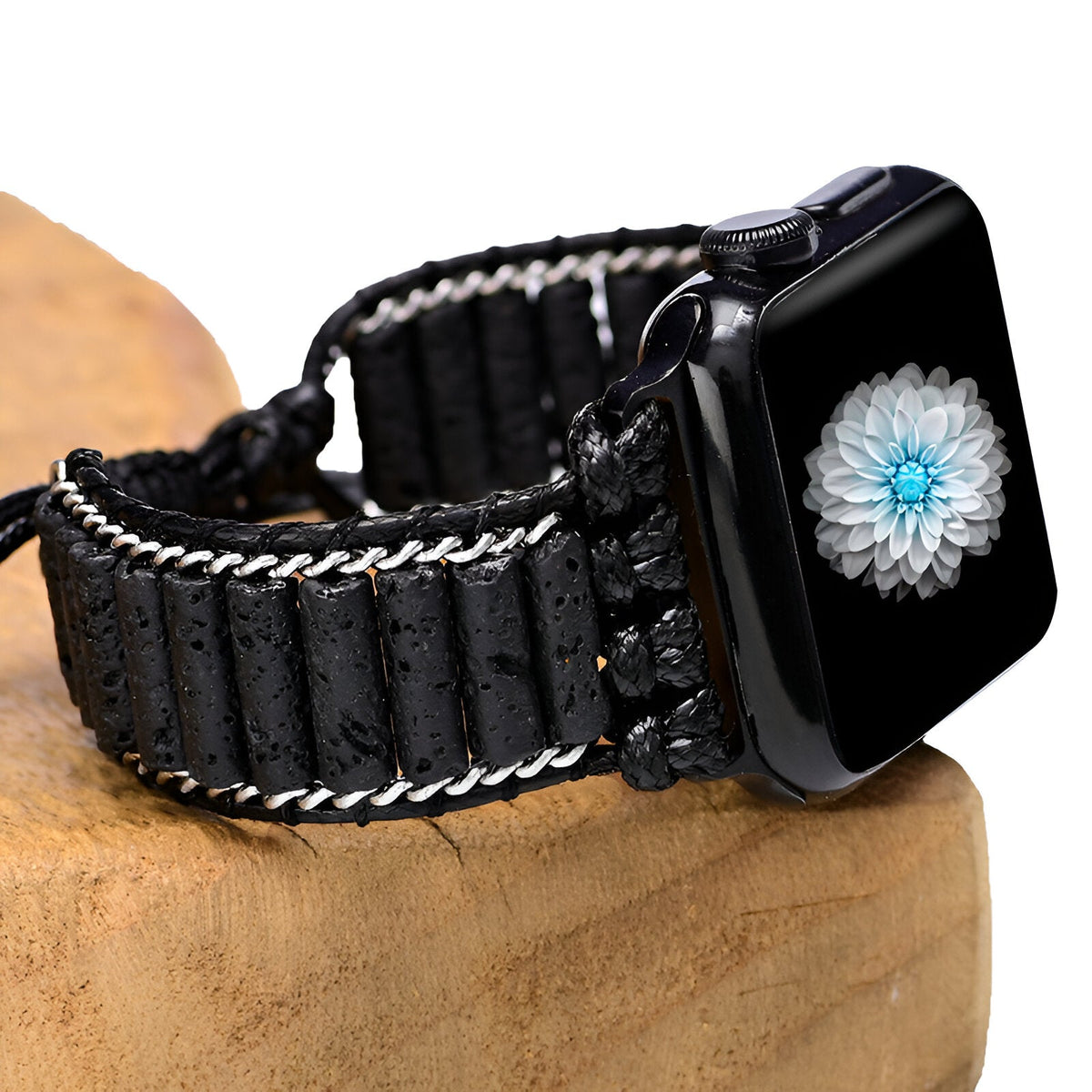 Correa Apple Watch, de piedras volcánicas, para mujer, modelo Ryline