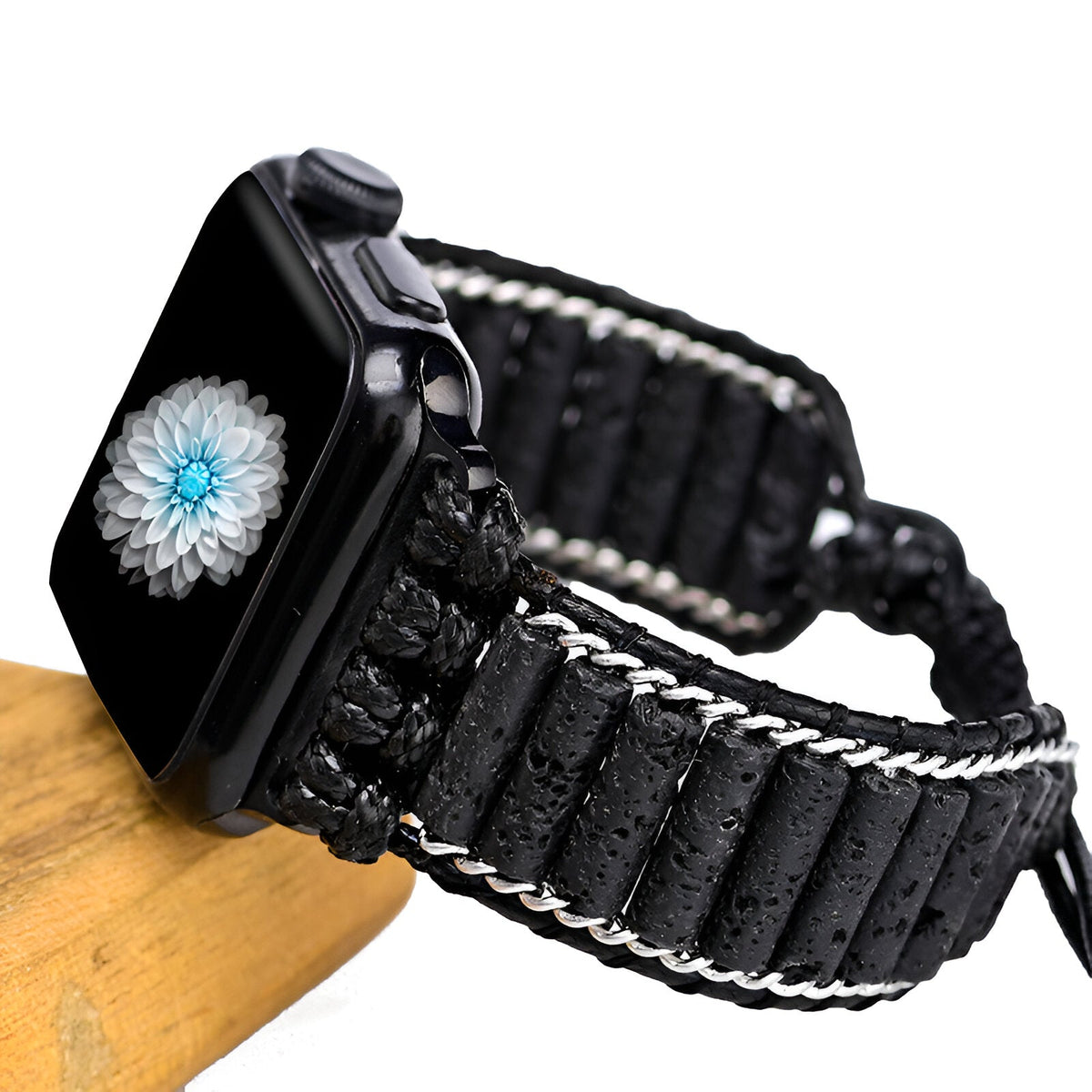 Correa Apple Watch, de piedras volcánicas, para mujer, modelo Ryline