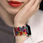 Correa Apple Watch de resina, para mujer, modelo Ilya