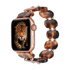 Correa Apple Watch, de resina, para mujer, estilo salvaje, modelo Lokou