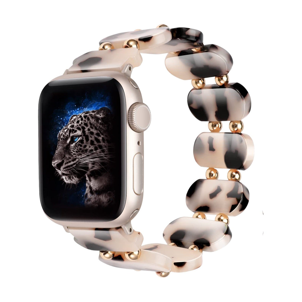 Correa Apple Watch, de resina, para mujer, estilo salvaje, modelo Lokou