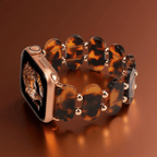 Correa Apple Watch, de resina, para mujer, estilo salvaje, modelo Lokou