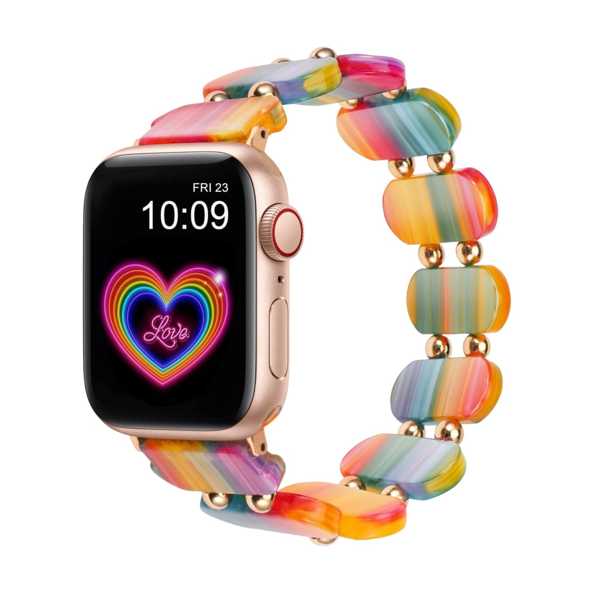 Correa Apple Watch, de resina, para mujer, estilo salvaje, modelo Lokou