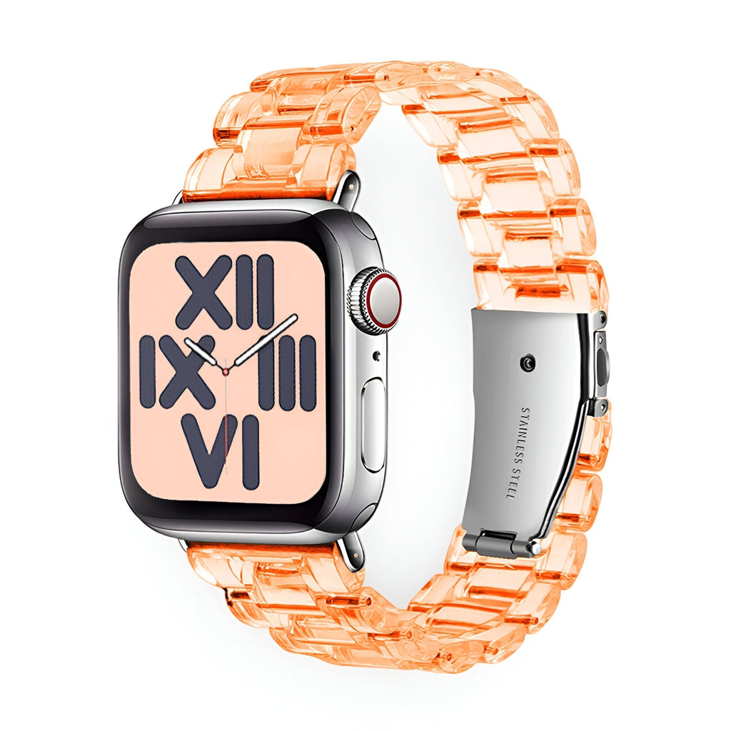 Correa Apple Watch de resina transparente, para mujer, modelo Mirai