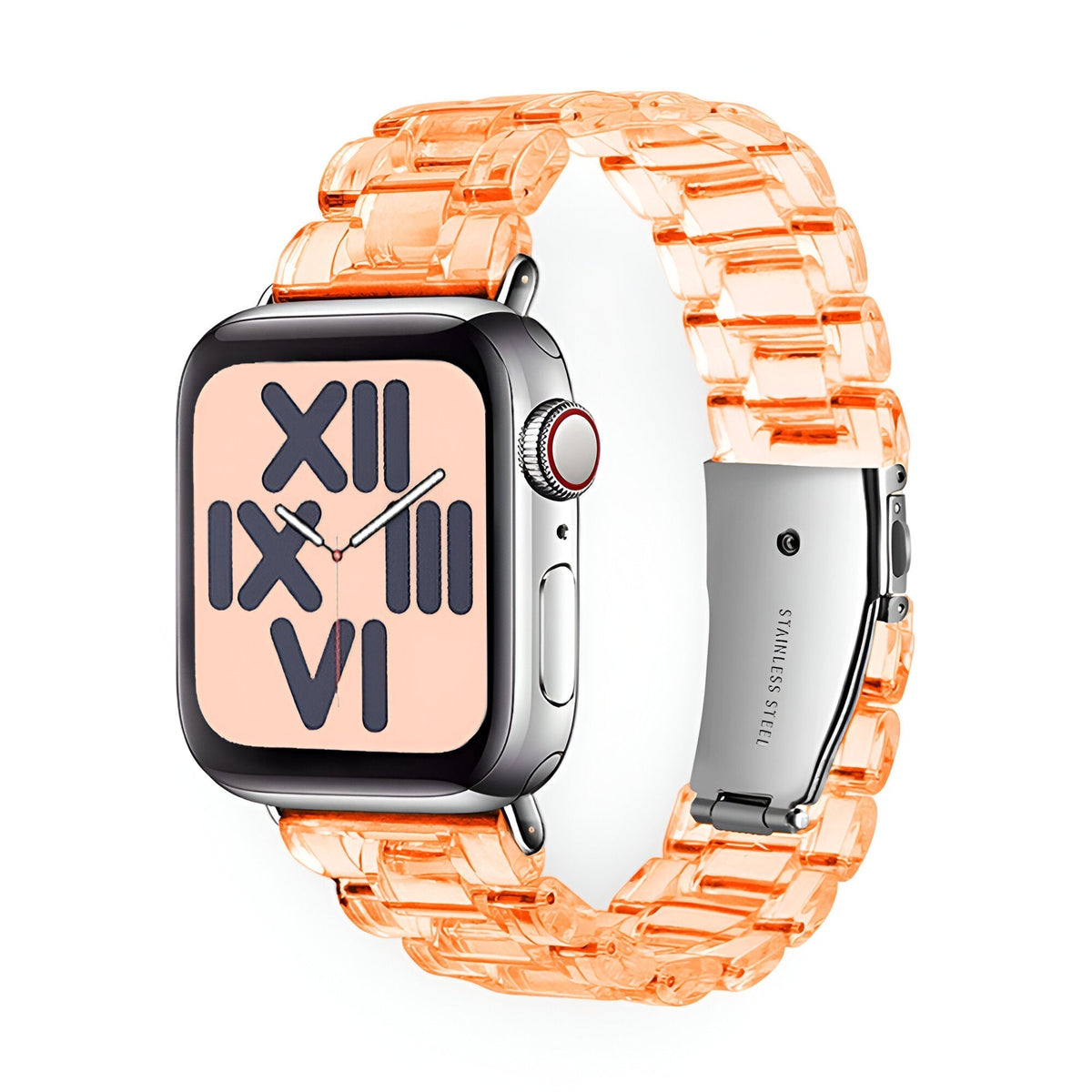 Correa Apple Watch de resina transparente, para mujer, modelo Mirai