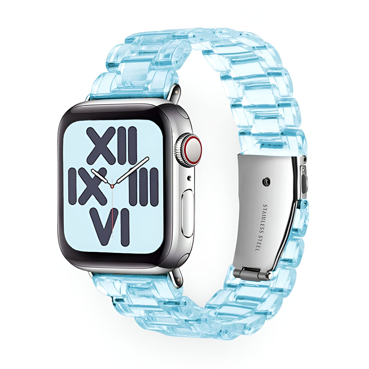 Correa Apple Watch de resina transparente, para mujer, modelo Mirai