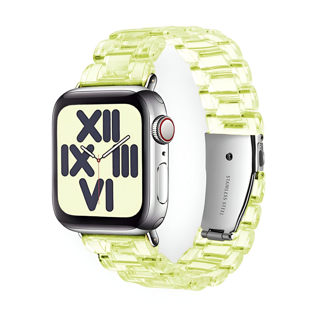 Correa Apple Watch de resina transparente, para mujer, modelo Mirai