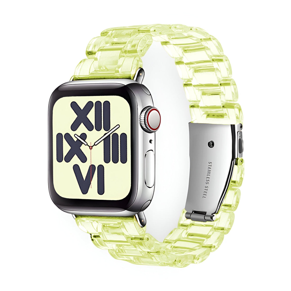 Correa Apple Watch de resina transparente, para mujer, modelo Mirai