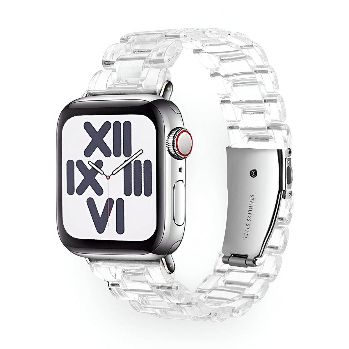 Correa Apple Watch de resina transparente, para mujer, modelo Mirai