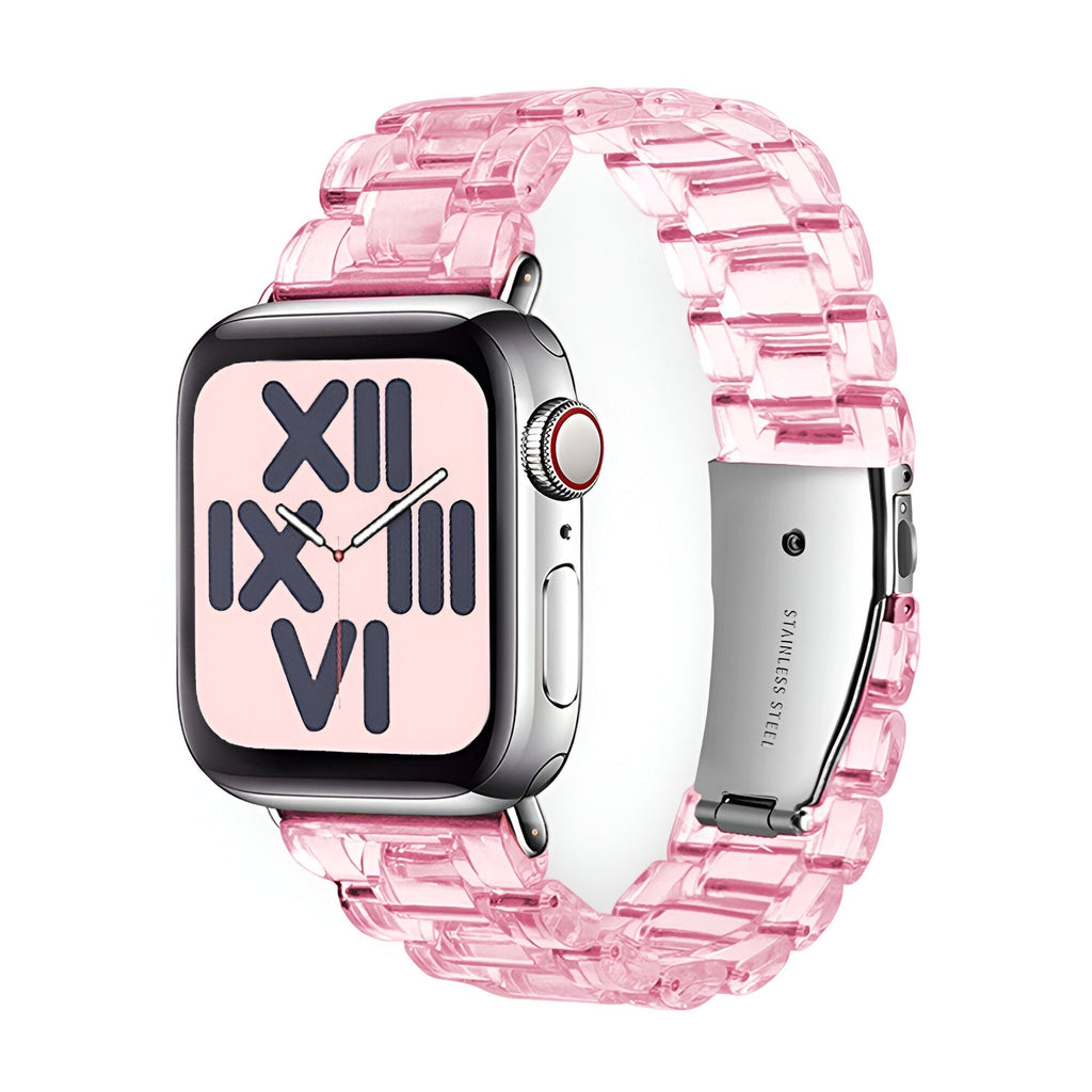 Correa Apple Watch de resina transparente, para mujer, modelo Mirai