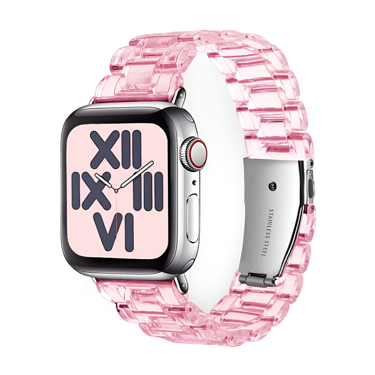 Correa Apple Watch de resina transparente, para mujer, modelo Mirai