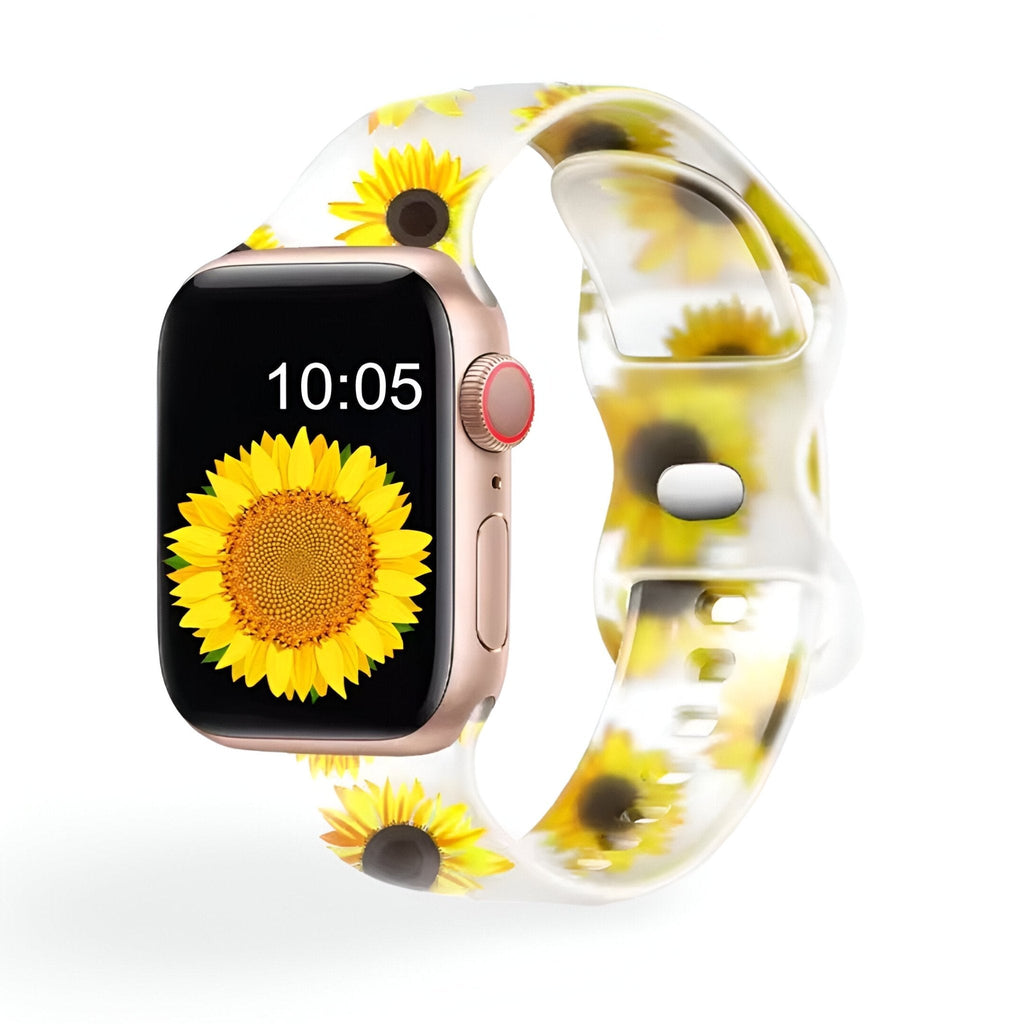 Correa Apple Watch, de silicona con estampado, para mujer, modelo Saroa