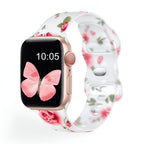 Correa Apple Watch, de silicona con estampado, para mujer, modelo Saroa