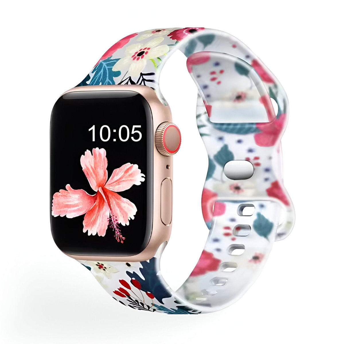 Correa Apple Watch, de silicona con estampado, para mujer, modelo Saroa