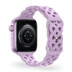 Correa de Apple Watch de silicona, motivo trenzado en relieve, unisex, modelo Astra