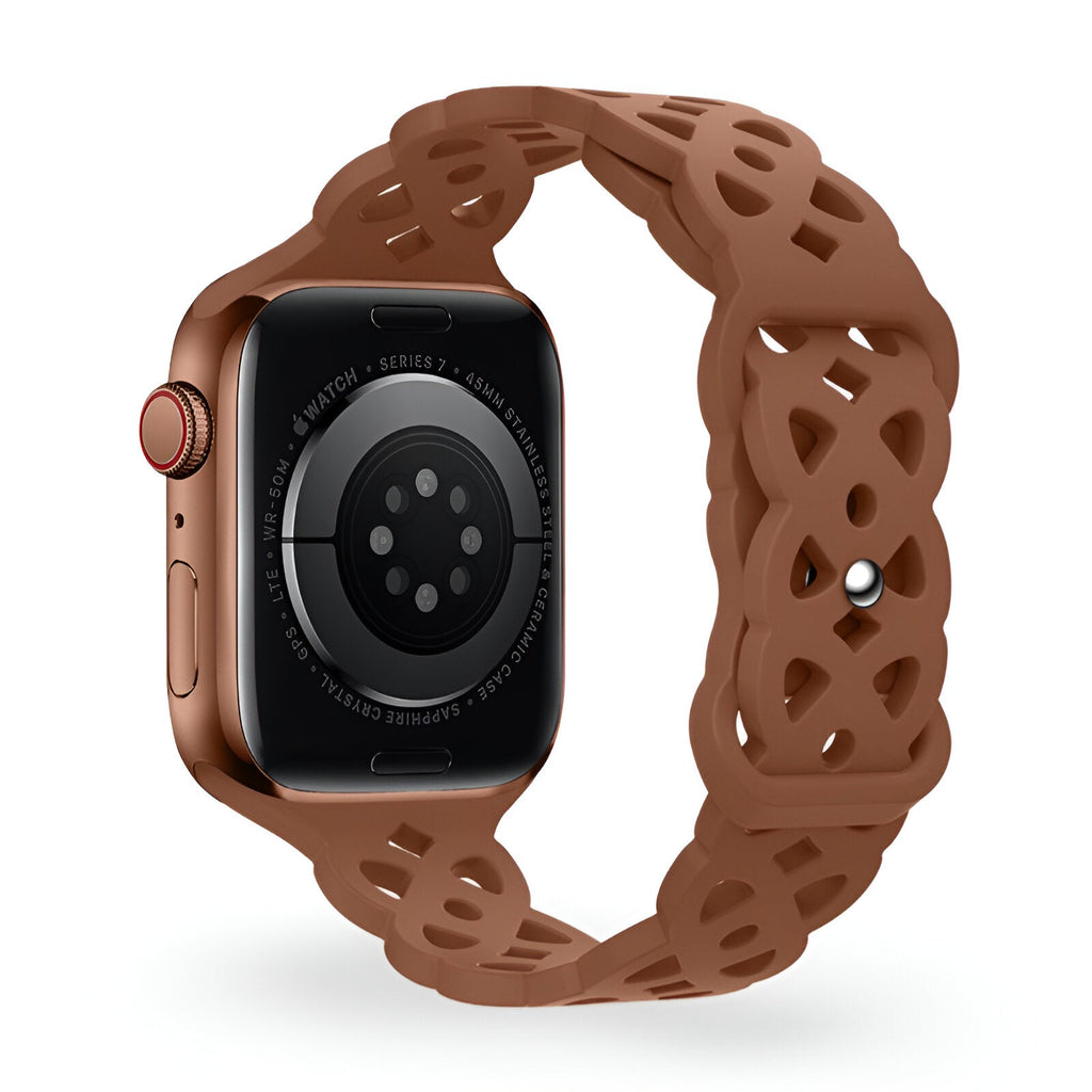 Correa de Apple Watch de silicona, motivo trenzado en relieve, unisex, modelo Astra