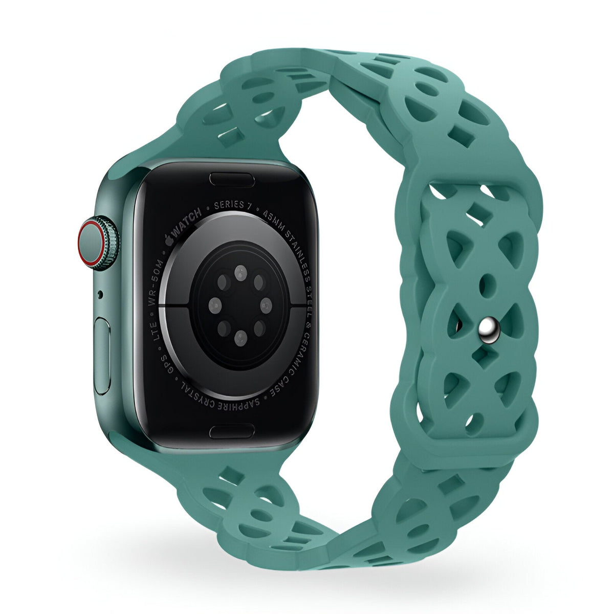 Correa de Apple Watch de silicona, motivo trenzado en relieve, unisex, modelo Astra