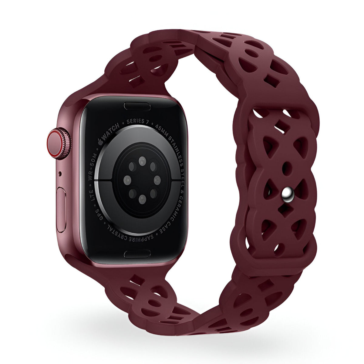 Correa de Apple Watch de silicona, motivo trenzado en relieve, unisex, modelo Astra