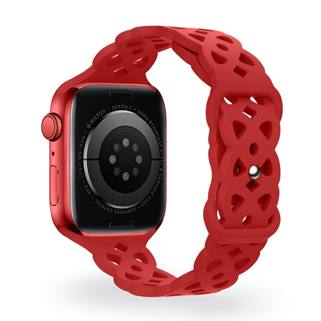 Correa de Apple Watch de silicona, motivo trenzado en relieve, unisex, modelo Astra