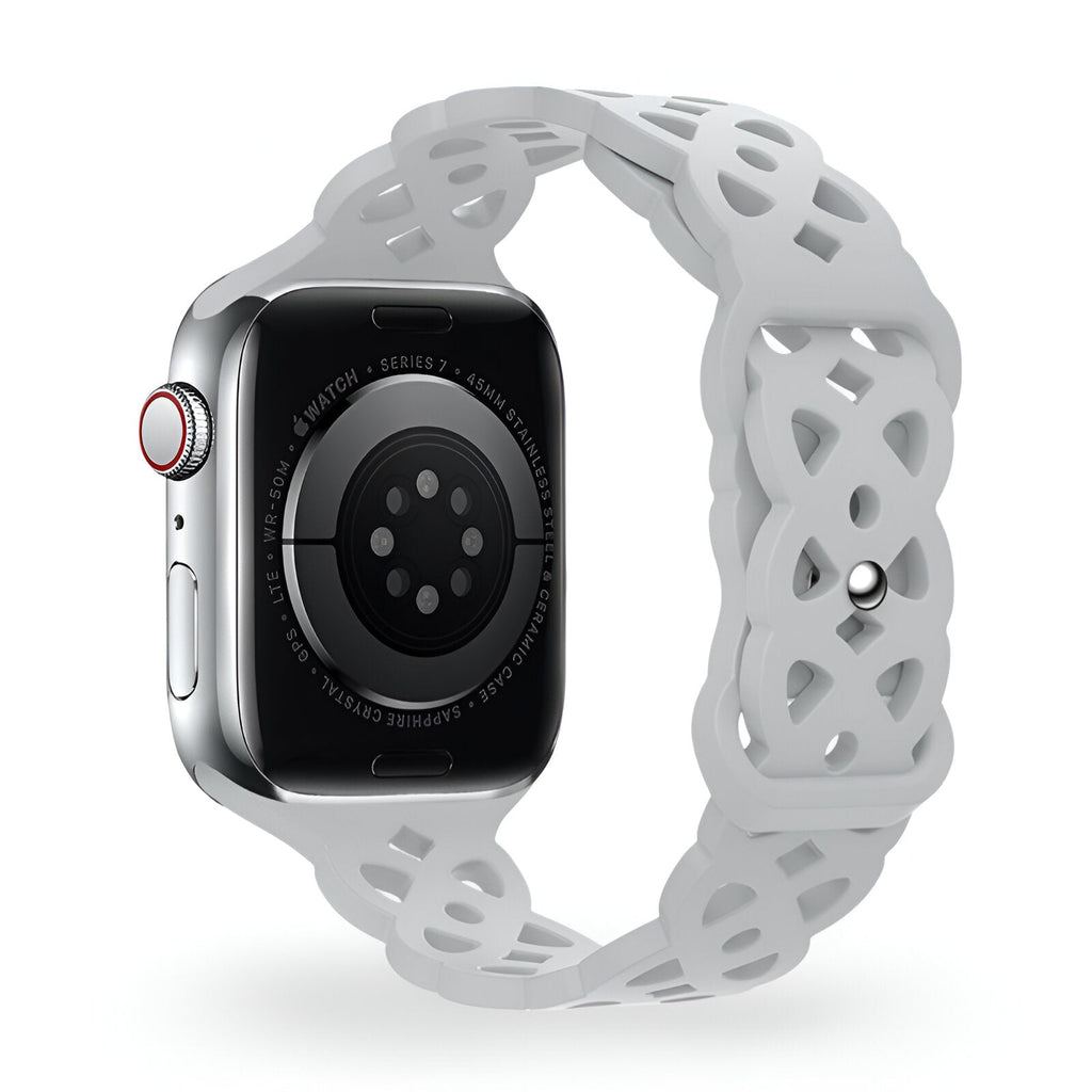 Correa de Apple Watch de silicona, motivo trenzado en relieve, unisex, modelo Astra