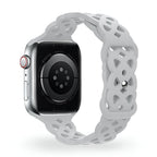 Correa de Apple Watch de silicona, motivo trenzado en relieve, unisex, modelo Astra