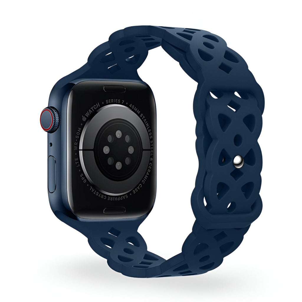 Correa de Apple Watch de silicona, motivo trenzado en relieve, unisex, modelo Astra