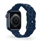 Correa de Apple Watch de silicona, motivo trenzado en relieve, unisex, modelo Astra