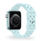 Correa de Apple Watch de silicona, motivo trenzado en relieve, unisex, modelo Astra