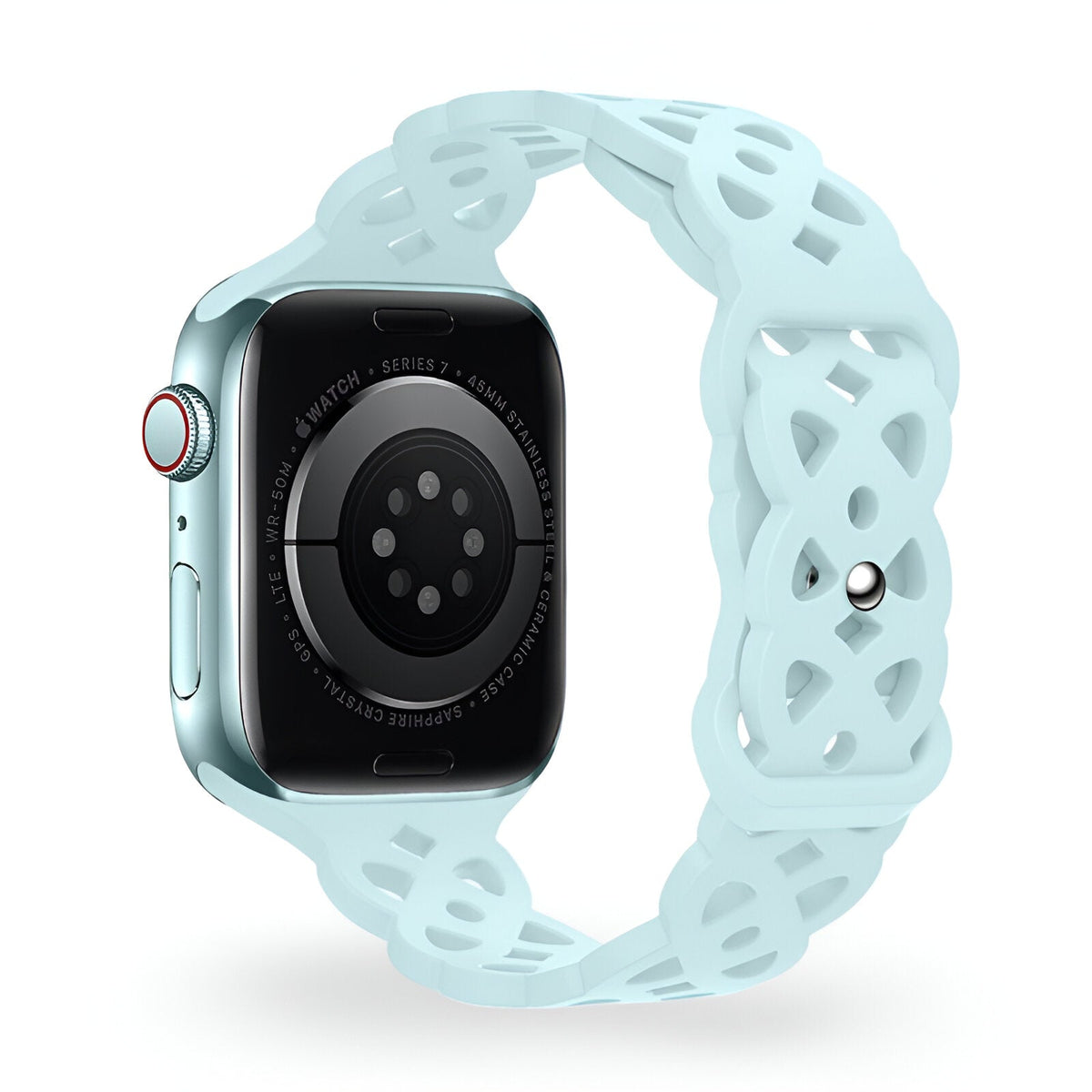 Correa de Apple Watch de silicona, motivo trenzado en relieve, unisex, modelo Astra