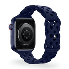 Correa de Apple Watch de silicona, motivo trenzado en relieve, unisex, modelo Astra