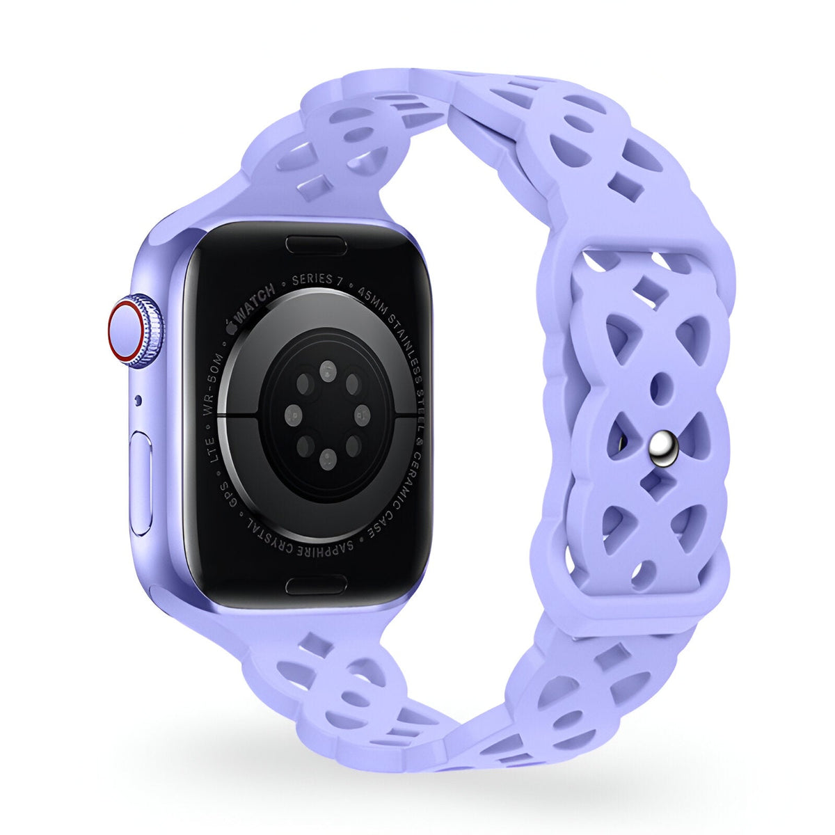 Correa de Apple Watch de silicona, motivo trenzado en relieve, unisex, modelo Astra