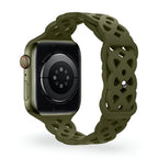Correa de Apple Watch de silicona, motivo trenzado en relieve, unisex, modelo Astra