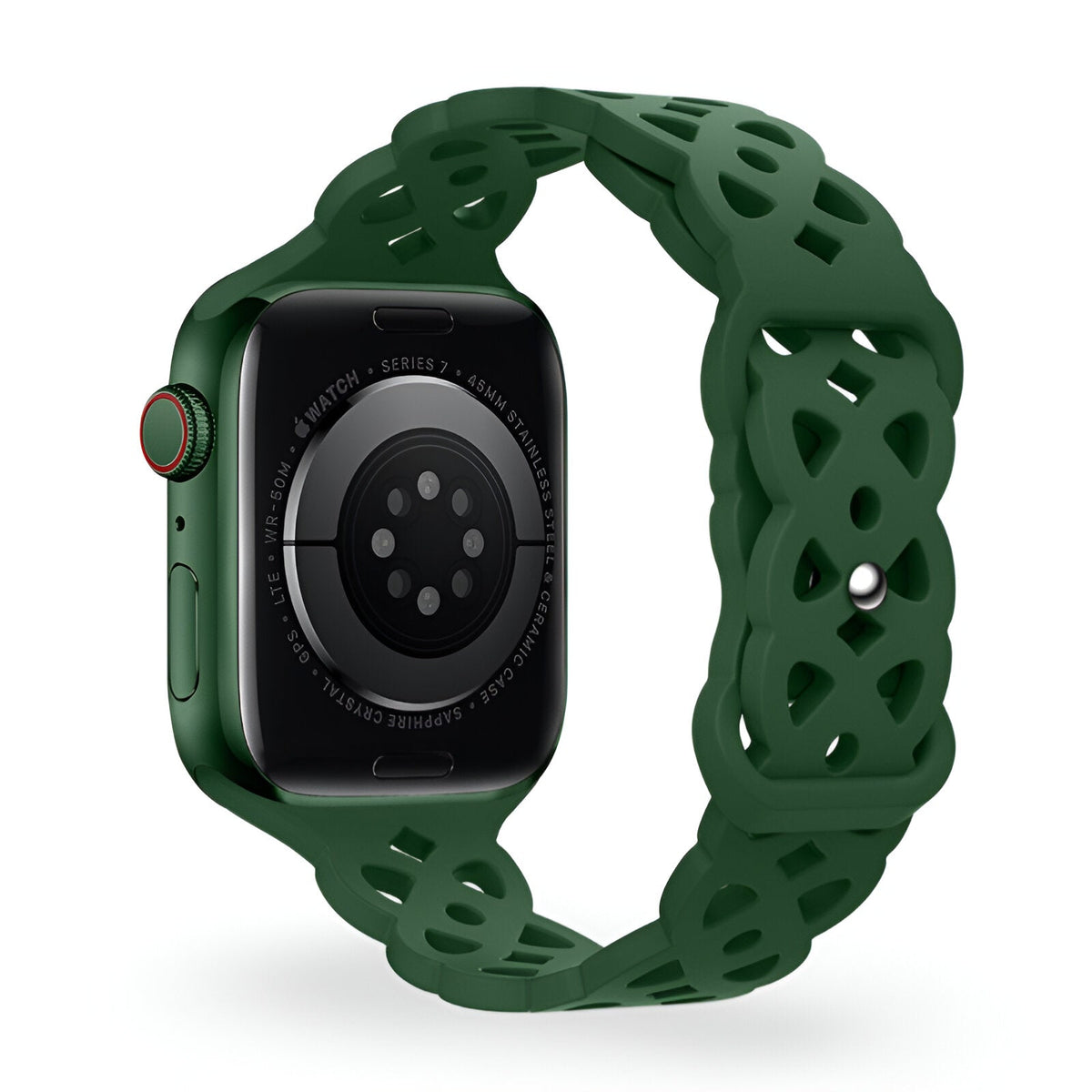 Correa de Apple Watch de silicona, motivo trenzado en relieve, unisex, modelo Astra