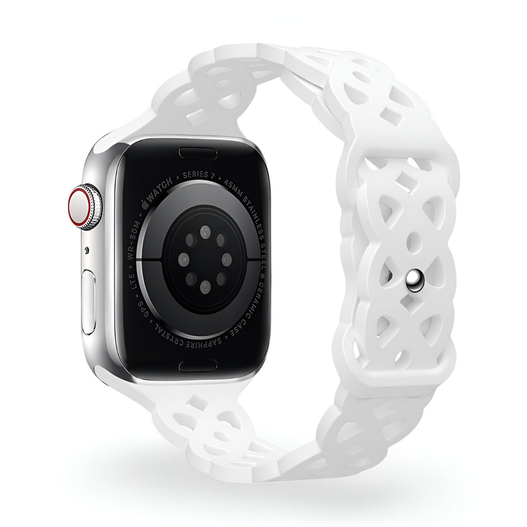 Correa de Apple Watch de silicona, motivo trenzado en relieve, unisex, modelo Astra