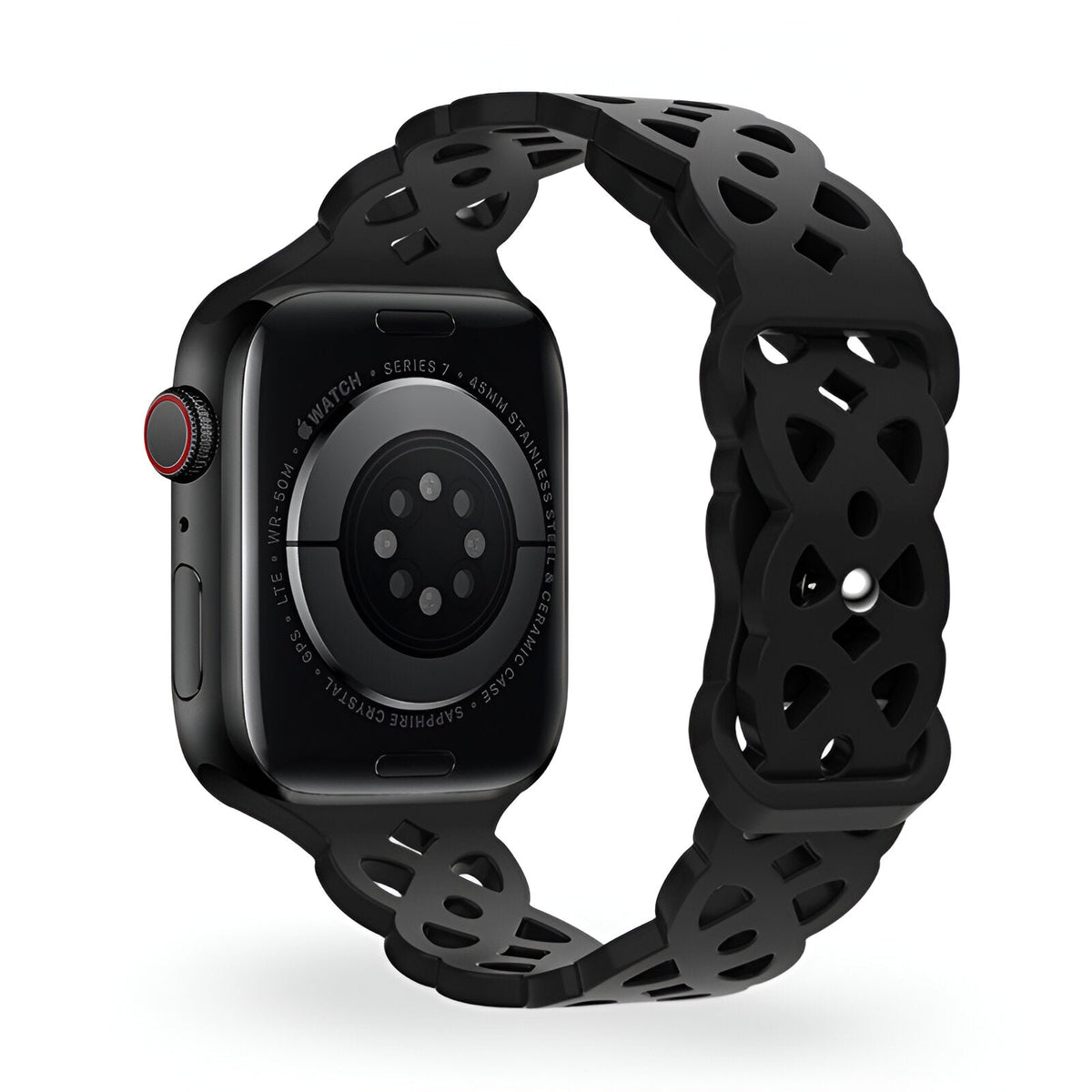 Correa de Apple Watch de silicona, motivo trenzado en relieve, unisex, modelo Astra