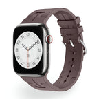 Correa de Apple Watch de silicona, motivo H en relieve, cierre de hebilla, modelo Luxa