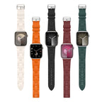 Correa de Apple Watch de silicona, motivo H en relieve, cierre de hebilla, modelo Luxa