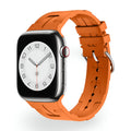 Correa de Apple Watch de silicona, motivo H en relieve, cierre de hebilla, modelo Luxa