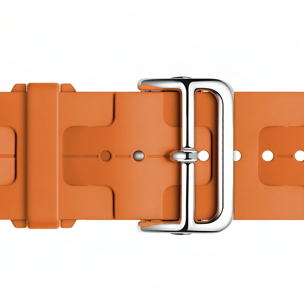 Correa de Apple Watch de silicona, motivo H en relieve, cierre de hebilla, modelo Luxa